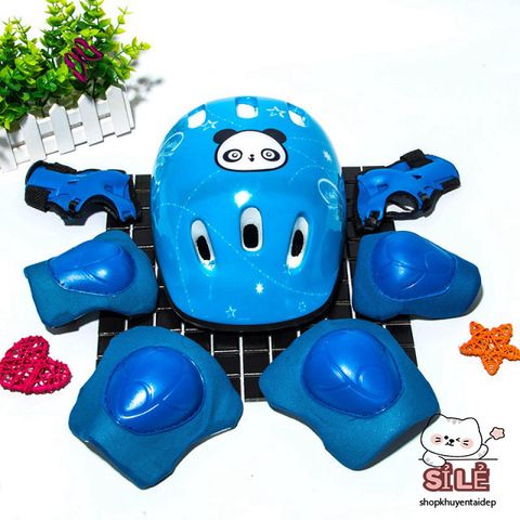 Bộ bảo hộ trượt patin - Mũ bảo hiểm và bảo vệ tay, chân, đầu gối an toàn, thời trang, chống chấn thương cho trẻ em và người lớn.