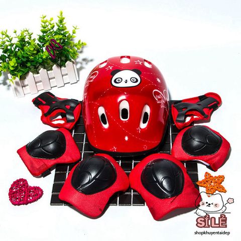 Bộ bảo hộ trượt patin - Mũ bảo hiểm và bảo vệ tay, chân, đầu gối an toàn, thời trang, chống chấn thương cho trẻ em và người lớn.