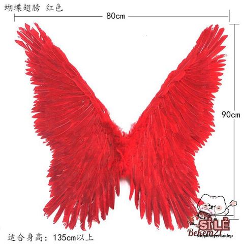 Giày Chân Thiên Thần Đỏ Trắng - Cánh Thiên Thần Cosplay Thời Trang Hóa Trang Cho Tiệc Hội, Chụp Hình, Lễ Hội