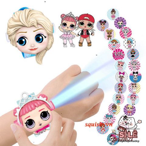 Đồng hồ điện tử trẻ em Siro Elsa - Mèo hoạt hình phát sáng dễ thương, đồ chơi cho bé gái và bé trai từ 3 tuổi trở lên