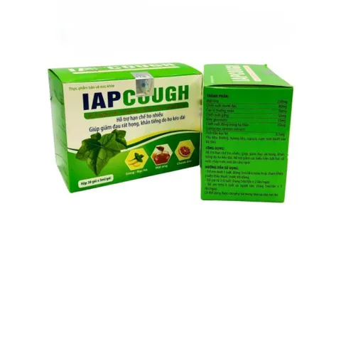 IAPCOUGH Hỗ Trợ Giảm Ho, Hắt Hơi, Sổ Mũi Do Cảm Lạnh - Dạng Gói Uống 30 Gói x 5ml, Sản Phẩm Chức Năng An Toàn và Hiệu Quả