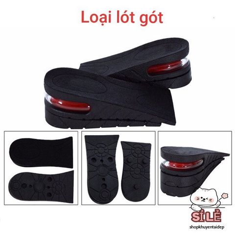 Giày Nâng Chiều Cao LOTGIAY - Lót Giày Cao Su PU Điều Chỉnh 3-9cm, Êm Ái, Phù Hợp Mọi Size Giày Nam Nữ