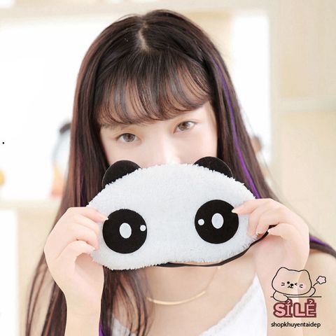 Bịt Mắt Ngủ Lông Nhung Gấu Trúc Dễ Thương, Hình Hoạt Hình Ngộ Nghĩnh, Thoải Mái Cho Giấc Ngủ, Phù Hợp Cho Du Lịch Và Nghỉ Trưa