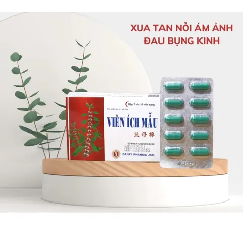 Viên Uống Cao Ích Mẫu Đại Uy - Hỗ Trợ Điều Kinh, Bổ Huyết, Giảm Đau Bụng Cho Phụ Nữ - Hộp 20 Viên Thực Phẩm Chức Năng
