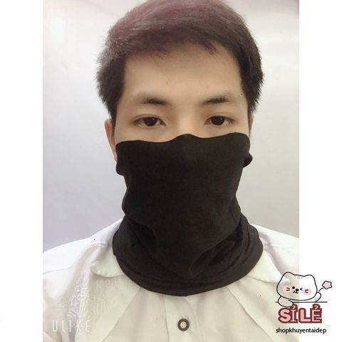 Khăn che mặt Alan Walker Đen Trơn - Khẩu Trang Đa Năng Thấm Hút Mồ Hôi, Nam Nữ Sử Dụng, Tiện Lợi Sáng Tạo