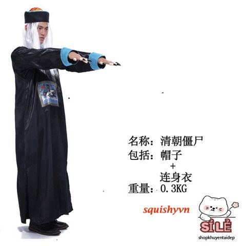 Trang Phục Cương Thi Halloween Dành Cho Người Lớn - Bộ Hóa Trang Kinh Dị Đầy Ma Quái cho Ngày Hội Hóa Trang