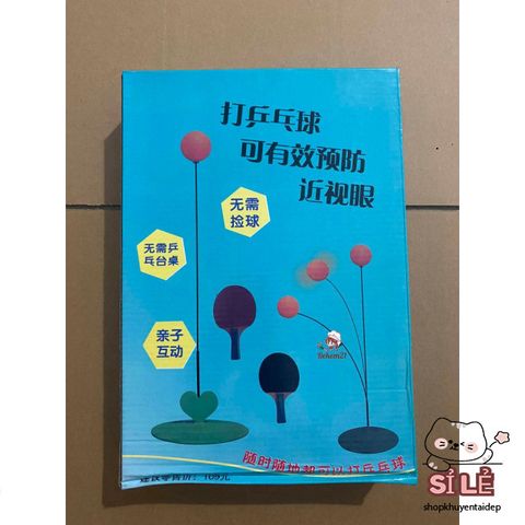 Bộ Bóng Bàn Tập Phản Xạ Thông Minh - Dụng Cụ Luyện Tập Cho Mọi Lứa Tuổi, Vợt 3 Lớp Gỗ, Khả Năng Chơi Không Cần Bàn