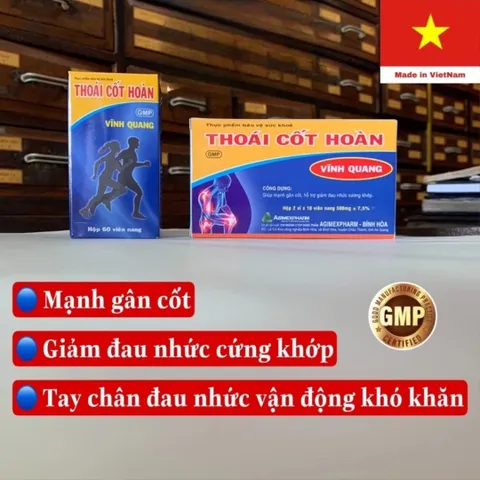 Thoái Cốt Hoàn - Hỗ Trợ Khớp và Xương Chắc Khỏe, Giảm Đau Nhức Hiệu Quả - Hộp 20 Viên & Lọ 60 Viên Vĩnh Quang