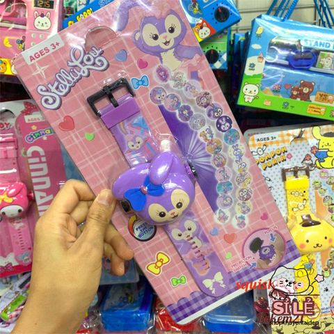 Đồng Hồ 3D Hình Gấu Dâu LOTSO Dễ Thương - Đồng Hồ Trẻ Em Hoạt Hình An Toàn Cho Bé, Quà Tặng Đáng Yêu