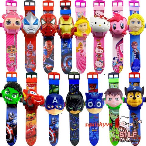 Đồng Hồ 3D Hình Gấu Dâu LOTSO Dễ Thương - Đồng Hồ Trẻ Em Hoạt Hình An Toàn Cho Bé, Quà Tặng Đáng Yêu