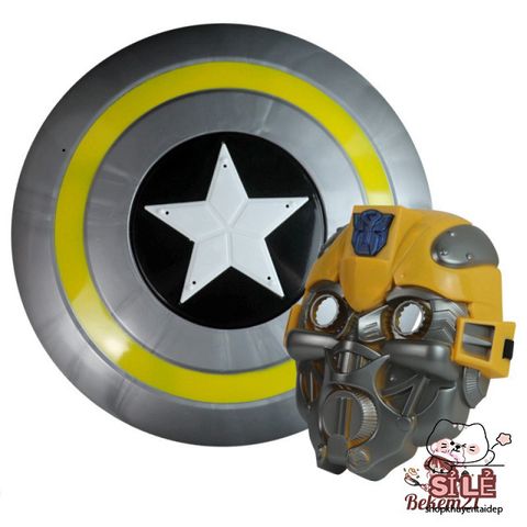 Bộ Trang Phục Siêu Anh Hùng Bumblebee cho Bé - Áo Choàng, Mặt Nạ và Găng Tay Hóa Trang Halloween Độc Đáo