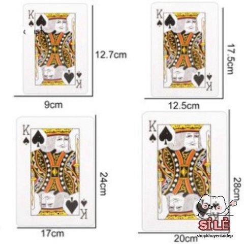 Bộ Bài Poker Khổng Lồ A4 - 7 Mẫu Thẻ Bài Tây Kích Thước Siêu Lớn, Chất Lượng Cao, Phù Hợp Chơi Bài, Biểu Diễn, Giảng Dạy