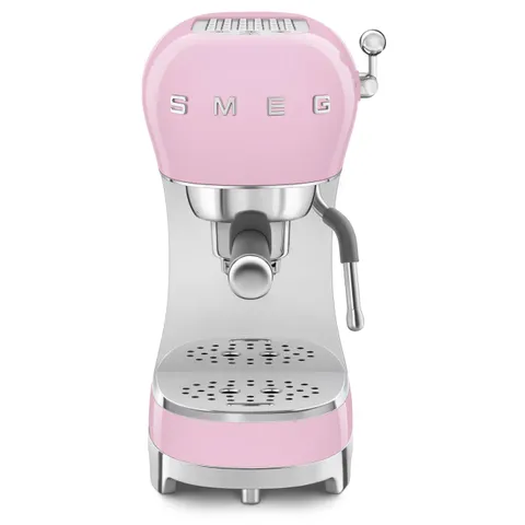 Máy Pha Cà Phê SMEG ECF02PKEU Màu Hồng - Espresso, Cappuccino, Latte Đa Chức Năng với Hệ Thống Chống Nhỏ Giọt và Dễ Vệ Sinh