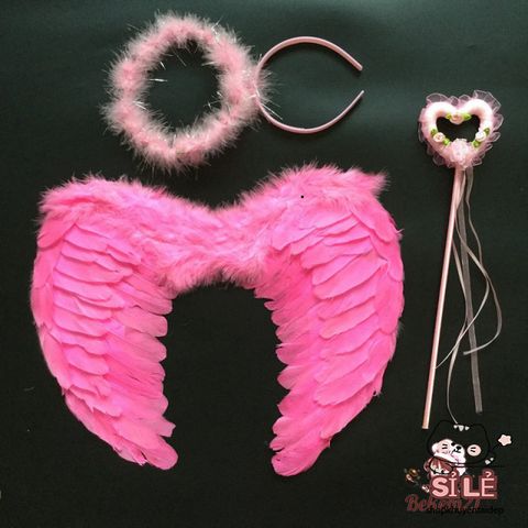 Bộ Cánh Thiên Thần Lông Vũ Trắng Cosplay - Phụ Kiện Tiệc Tùng Siêu Sang Trọng cho Trẻ Em và Người Lớn