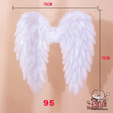 Bộ Cánh Thiên Thần Lông Vũ Trắng Cosplay - Phụ Kiện Tiệc Tùng Siêu Sang Trọng cho Trẻ Em và Người Lớn