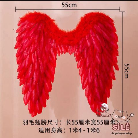 Bộ Cánh Thiên Thần Lông Vũ Trắng Cosplay - Phụ Kiện Tiệc Tùng Siêu Sang Trọng cho Trẻ Em và Người Lớn
