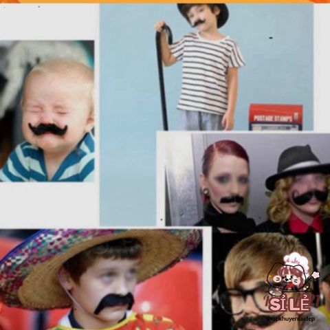 Bộ 6 Râu Giả Halloween - Phụ Kiện Hóa Trang Độc Đáo Cho Nam Nữ, Tiệc Tùng, Giáng Sinh, Chất Liệu Vải Nỉ, Đơn Giản Tiện Dùng