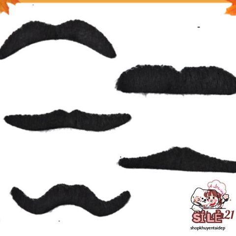 Bộ 6 Râu Giả Halloween - Phụ Kiện Hóa Trang Độc Đáo Cho Nam Nữ, Tiệc Tùng, Giáng Sinh, Chất Liệu Vải Nỉ, Đơn Giản Tiện Dùng