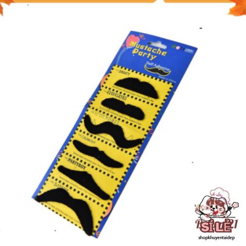 Bộ 6 Râu Giả Halloween - Phụ Kiện Hóa Trang Độc Đáo Cho Nam Nữ, Tiệc Tùng, Giáng Sinh, Chất Liệu Vải Nỉ, Đơn Giản Tiện Dùng