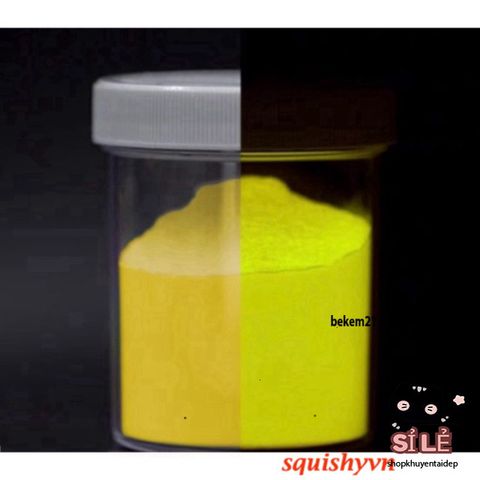 Bột Dạ Quang Màu Vàng 50g - Tỏa Sáng Trong Bóng Tối, Sử Dụng Trong Mỹ Thuật & Trang Trí Nội Thất, Phát Sáng 5-7 Giờ