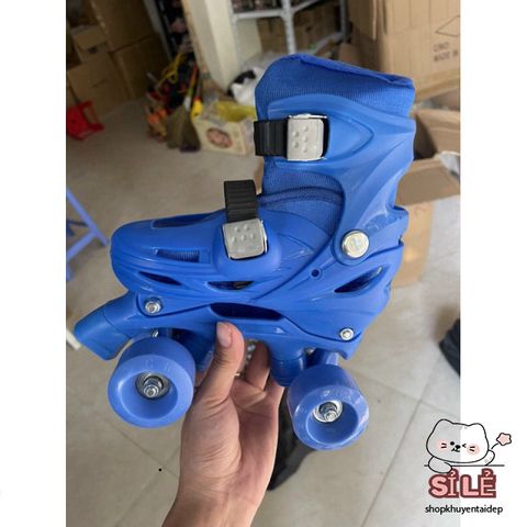Giày Patin 4 Bánh Cân Bằng Cho Trẻ Em - An Toàn, Chất Chịu Được Đến 18 Tuổi - Giày Trượt Chất Lượng Cao, Tiện Lợi, Đổi Trả Trong 15 Ngày
