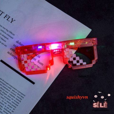 Kính LED THUG LIFE Rực Rỡ 7 Màu - Kính Mắt Thời Thượng Phong Cách TikTok Cho Tiệc Tùng & Hòa Nhạc