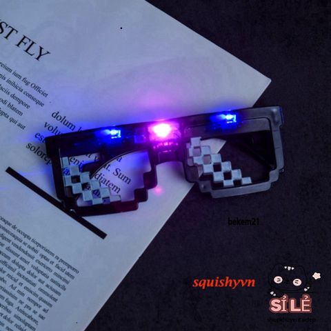 Kính LED THUG LIFE Rực Rỡ 7 Màu - Kính Mắt Thời Thượng Phong Cách TikTok Cho Tiệc Tùng & Hòa Nhạc
