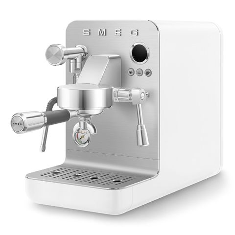 Máy pha cà phê SMEG Mini Pro EMC02WHMEU Trắng - Espresso 15 Bar, Tạo Hơi Nước Chuyên Nghiệp, Thiết Kế Ý Đẹp Mắt