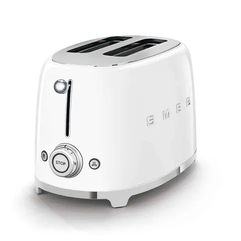 Máy Nướng Bánh Mì SMEG TSF01WHEU - Thiết Kế Sang Trọng, Chức Năng Đa Dạng, Nướng Bánh 6 Cấp Độ, Khay Inox Dễ Vệ Sinh