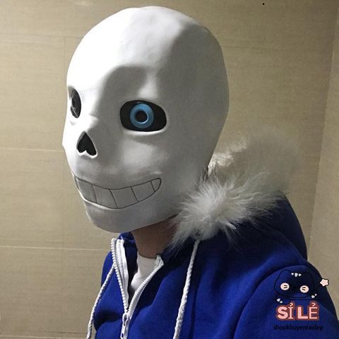 Mặt Nạ Cosplay Sans Halloween - Mặt Nạ Hóa Trang Undertale Độc Đáo và An Toàn cho Người Hâm Mộ
