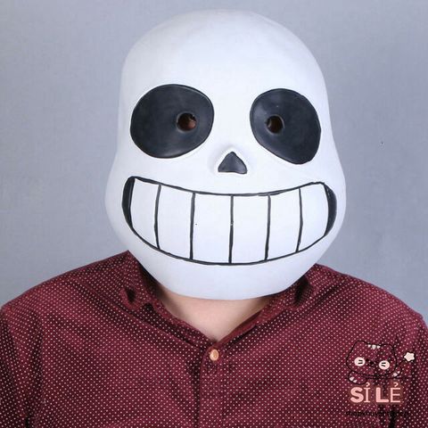 Mặt Nạ Cosplay Sans Halloween - Mặt Nạ Hóa Trang Undertale Độc Đáo và An Toàn cho Người Hâm Mộ