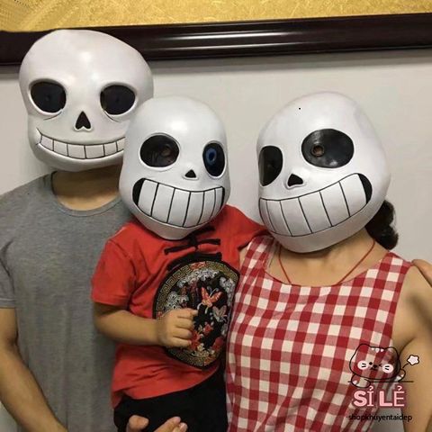 Mặt Nạ Cosplay Sans Halloween - Mặt Nạ Hóa Trang Undertale Độc Đáo và An Toàn cho Người Hâm Mộ