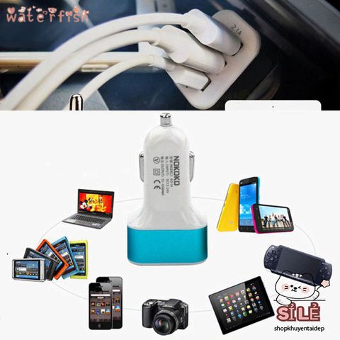 Bộ sạc ô tô 3 cổng USB 3.1A, 2.1A, 1.1A - Thiết bị sạc đa năng cho xe hơi, tiện ích di động cao cấp