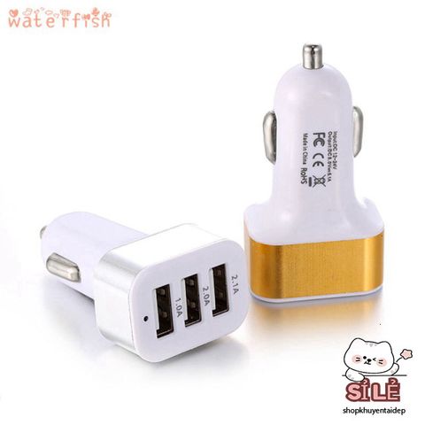 Bộ sạc ô tô 3 cổng USB 3.1A, 2.1A, 1.1A - Thiết bị sạc đa năng cho xe hơi, tiện ích di động cao cấp