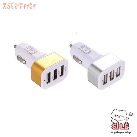 Bộ sạc ô tô 3 cổng USB 3.1A, 2.1A, 1.1A - Thiết bị sạc đa năng cho xe hơi, tiện ích di động cao cấp