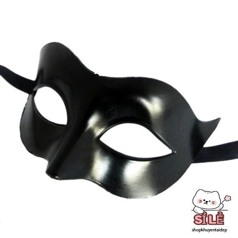 Mặt Nạ Halloween Nửa Mặt Đen Trắng - Phụ Kiện Hóa Trang Tiệc Cosplay Sang Trọng Cho Nam Nữ
