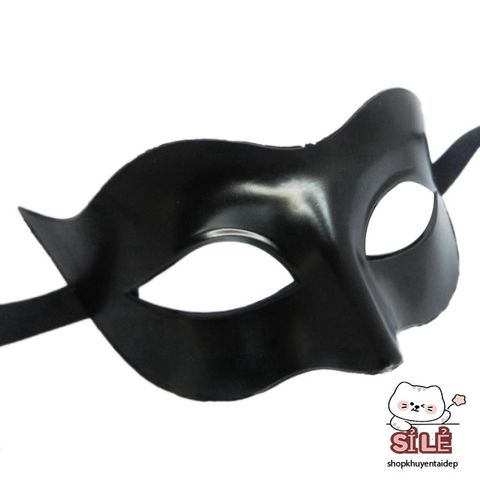 Mặt Nạ Halloween Nửa Mặt Đen Trắng - Phụ Kiện Hóa Trang Tiệc Cosplay Sang Trọng Cho Nam Nữ