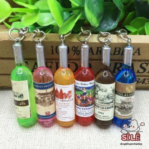 Móc Khóa Hình Chai Rượu Dễ Thương - Phụ Kiện Thời Trang Nhiều Màu, Quà Tặng Xinh Xắn Hàng Giá Sỉ