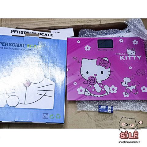 Cân Điện Tử Kitty & Cừu - Cân Sức Khỏe Chịu Lực 180KG, Thiết Kế Dễ Thương, Bảo Hành 1 Năm, Phù Hợp Gia Đình