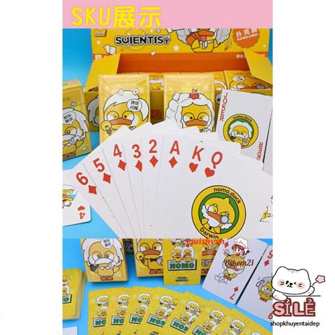 Bộ Bài Poker 52 Lá Thiết Kế Hoạt Hình Vịt Vàng Dễ Thương - Đồ Chơi Trẻ Em Cao Cấp, Chống Thấm Nước, Phù Hợp Chơi Game và Ảo Thuật