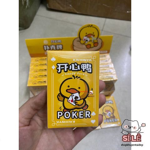 Bộ Bài Poker 52 Lá Thiết Kế Hoạt Hình Vịt Vàng Dễ Thương - Đồ Chơi Trẻ Em Cao Cấp, Chống Thấm Nước, Phù Hợp Chơi Game và Ảo Thuật