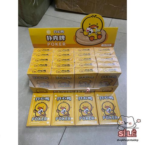Bộ Bài Poker 52 Lá Thiết Kế Hoạt Hình Vịt Vàng Dễ Thương - Đồ Chơi Trẻ Em Cao Cấp, Chống Thấm Nước, Phù Hợp Chơi Game và Ảo Thuật
