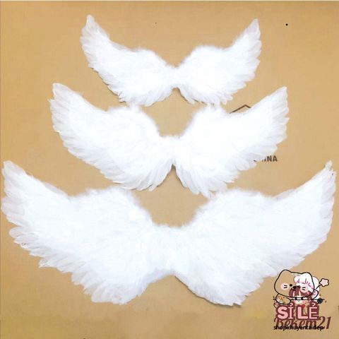 Bộ 20 Cánh Thiên Thần Trắng Dây Co Giãn - Trang Trí Tiệc Giáng Sinh, Lễ Hội Hóa Trang Cho Bé - Phụ Kiện Thời Trang Dễ Thương