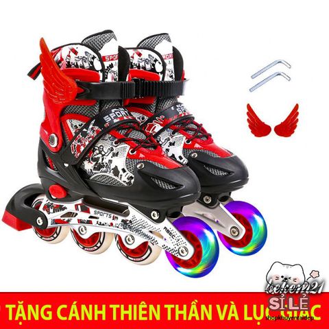 Giày Patin Phát Sáng Batin QF Thế Hệ Mới Cho Trẻ Em - Tặng 2 Cờ Lê & Đôi Cánh - Giày Trượt Chất Lượng Cao, Đáng Mua Nhất
