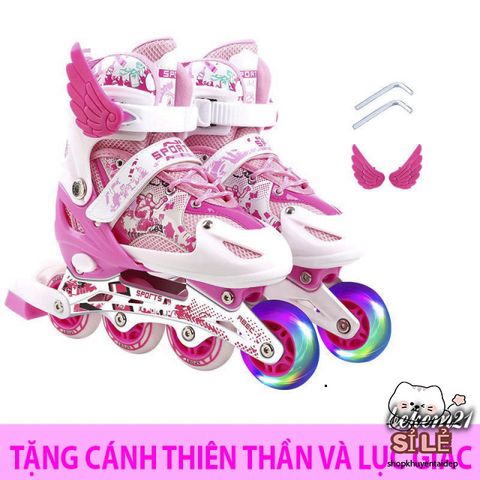 Giày Patin Phát Sáng Batin QF Thế Hệ Mới Cho Trẻ Em - Tặng 2 Cờ Lê & Đôi Cánh - Giày Trượt Chất Lượng Cao, Đáng Mua Nhất