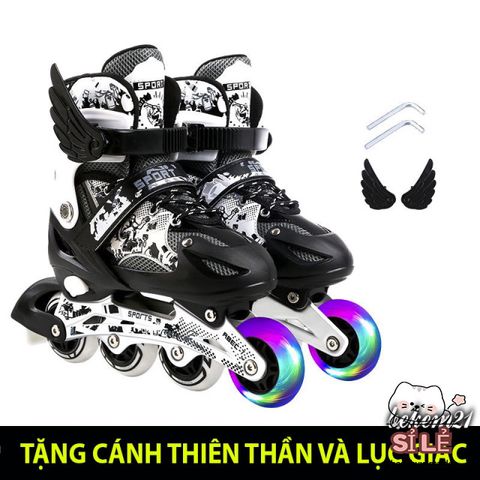 Giày Patin Phát Sáng Batin QF Thế Hệ Mới Cho Trẻ Em - Tặng 2 Cờ Lê & Đôi Cánh - Giày Trượt Chất Lượng Cao, Đáng Mua Nhất