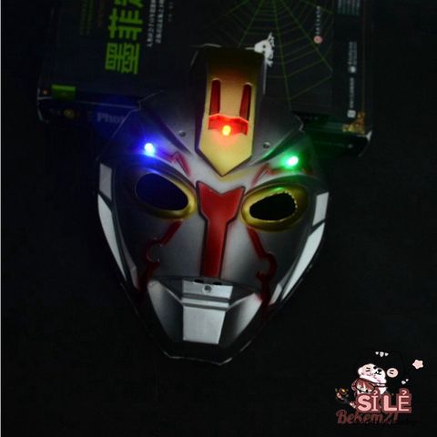 Mặt Nạ Hóa Trang Đèn LED Lông Vũ Nửa Mặt - Mặt Nạ Halloween Độc Đáo Cho Bé, Tăng Không Khí Tiệc Ảo Diệu