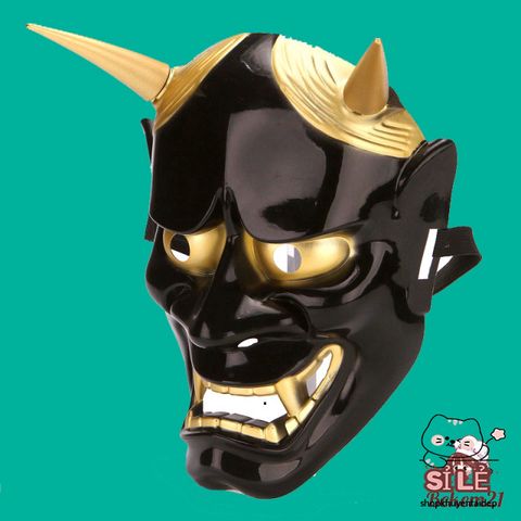 Mặt Nạ Quỷ Hannya Oni - Mặt Nạ Halloween Độc Đáo Với Thiết Kế Hai Sừng - Đồ Hóa Trang Ấn Tượng Cho Các Fan Thể Loại Kinh Dị