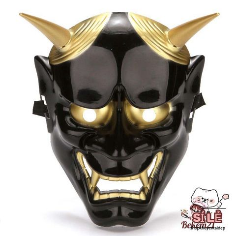 Mặt Nạ Quỷ Hannya Oni - Mặt Nạ Halloween Độc Đáo Với Thiết Kế Hai Sừng - Đồ Hóa Trang Ấn Tượng Cho Các Fan Thể Loại Kinh Dị