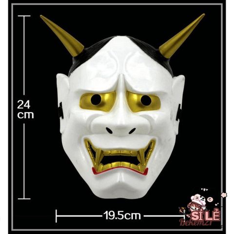 Mặt Nạ Quỷ Hannya Oni - Mặt Nạ Halloween Độc Đáo Với Thiết Kế Hai Sừng - Đồ Hóa Trang Ấn Tượng Cho Các Fan Thể Loại Kinh Dị